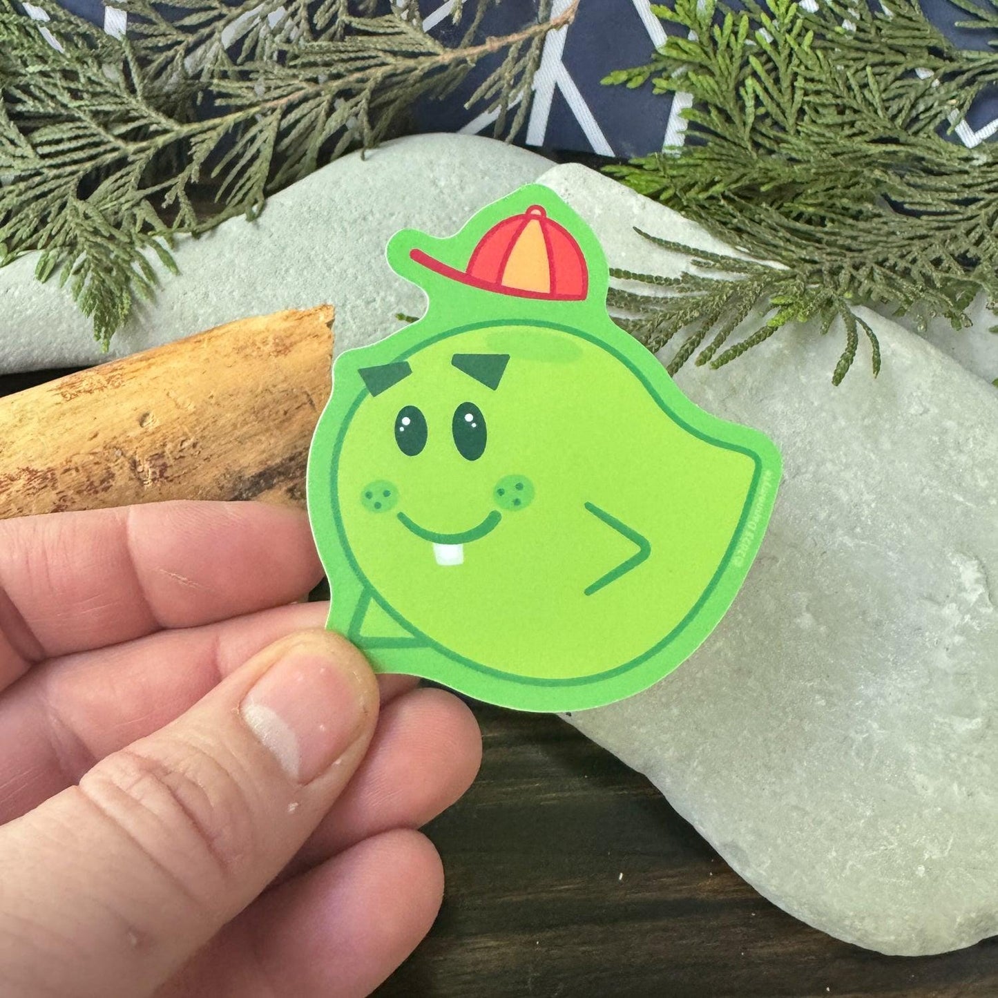 Ghost Sticker - Green lil Boo